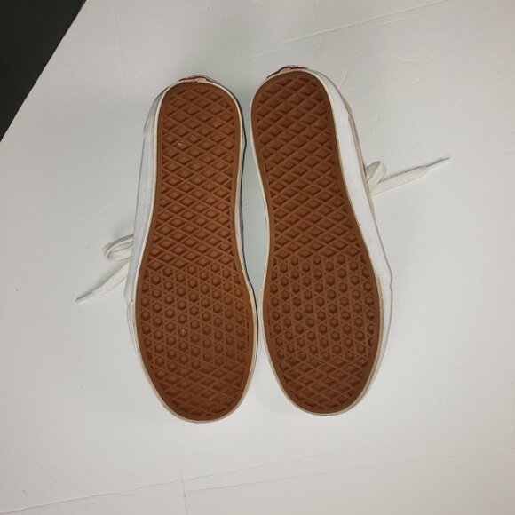 VANS Men Sz 8 Tan Skateboard Pro Padded Canvas Brushed Suede Shoe Sneaker Women - Picture 12 of 16